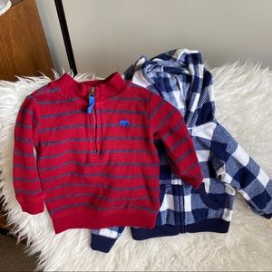 Lot 2 Carter’s 9 month Warm Sweater and Hoodie